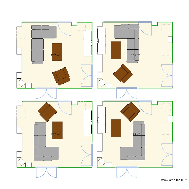 11 clem. Plan de 4 pièces et 71 m2