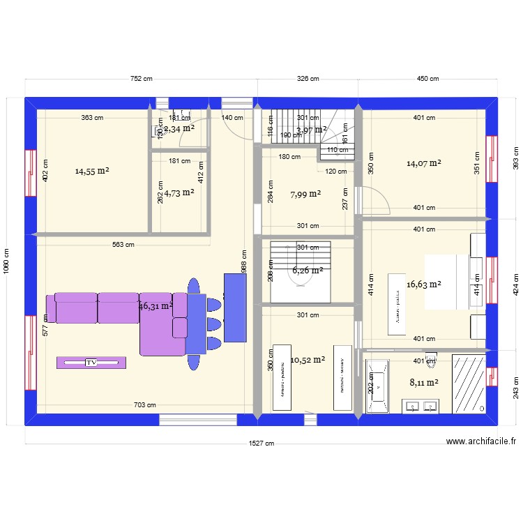 NOUVEAU BLROI. Plan de 11 pièces et 135 m2