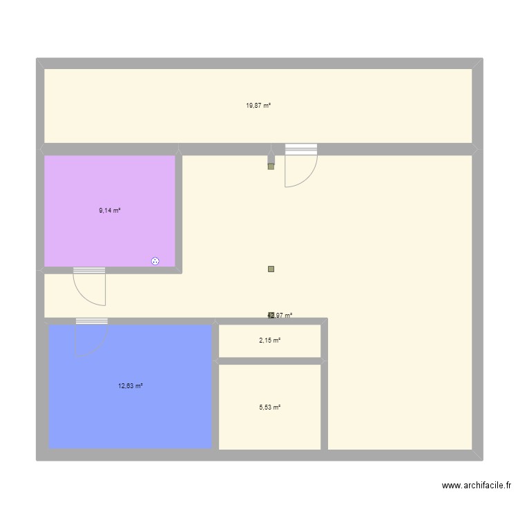 Maison. Plan de 6 pièces et 117 m2