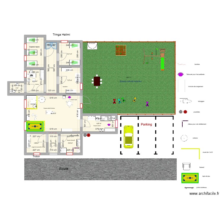 Mon MA . Plan de 11 pièces et 80 m2