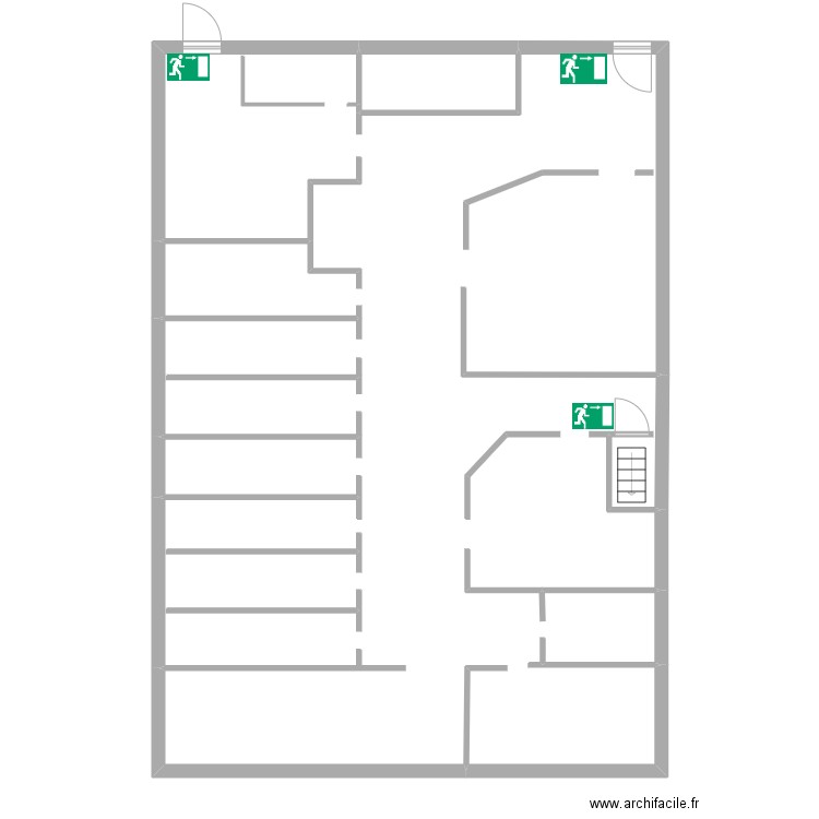 BI 22723 -1 . Plan de 25 pièces et 140 m2