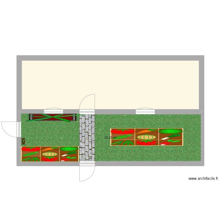 maryline 2. Plan de 2 pièces et 46 m2