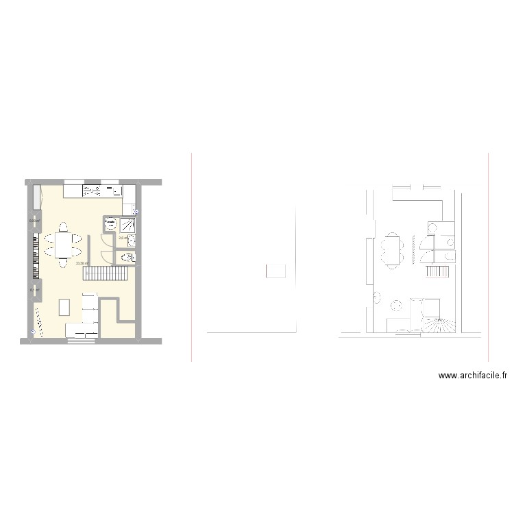 Appartement Lambersart. Plan de 4 pièces et 36 m2