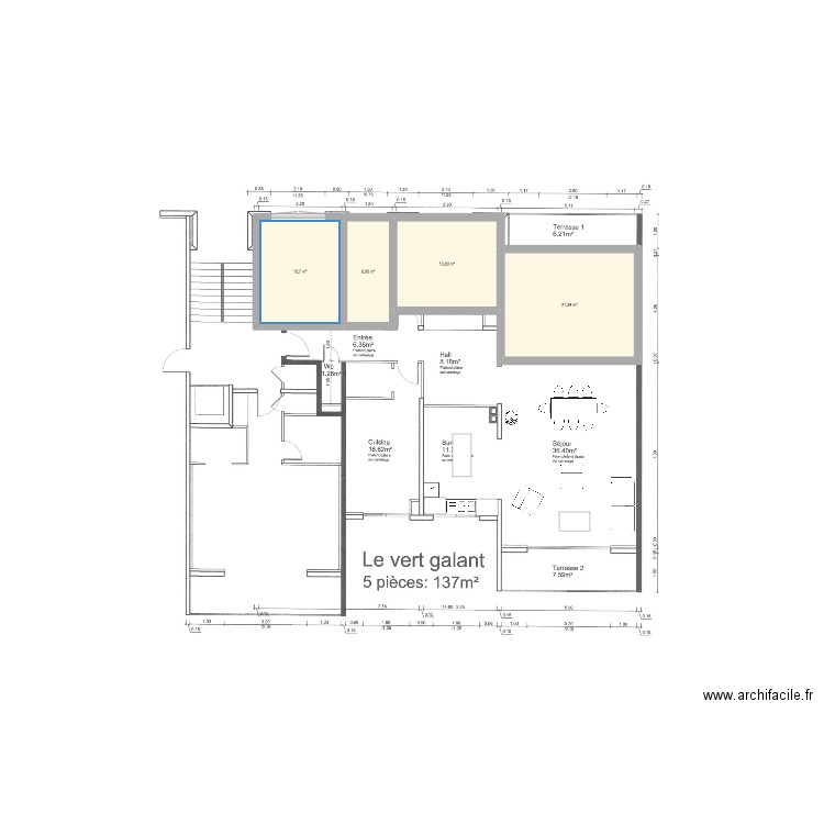 46 Altkirch #1. Plan de 4 pièces et 55 m2