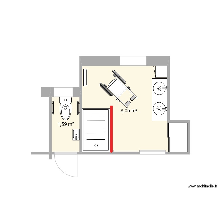 Projet 3. Plan de 2 pièces et 10 m2