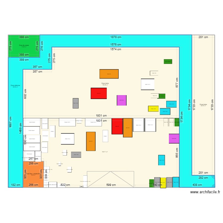 Installation selon nouvelle confirguration v5. Plan de 6 pièces et 479 m2