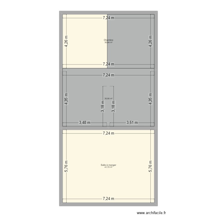 PLAN  PLAFOND BOUTY LOUISE. Plan de 3 pièces et 103 m2