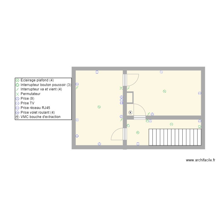 houplin ancoisne 1er. Plan de 4 pièces et 40 m2