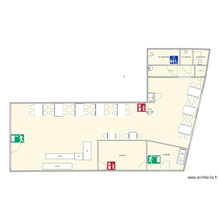 le point central. Plan de 8 pièces et 142 m2