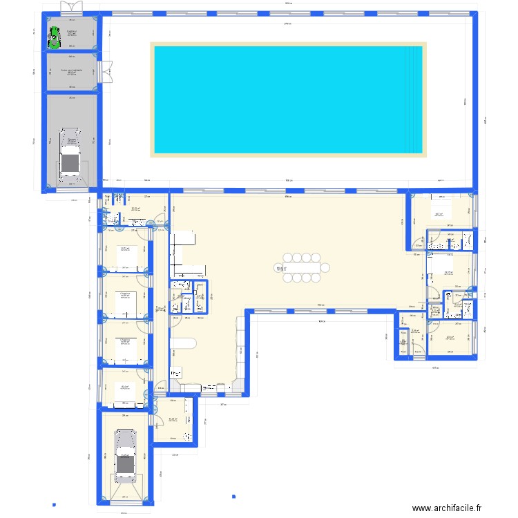 chanou5. Plan de 22 pièces et 401 m2