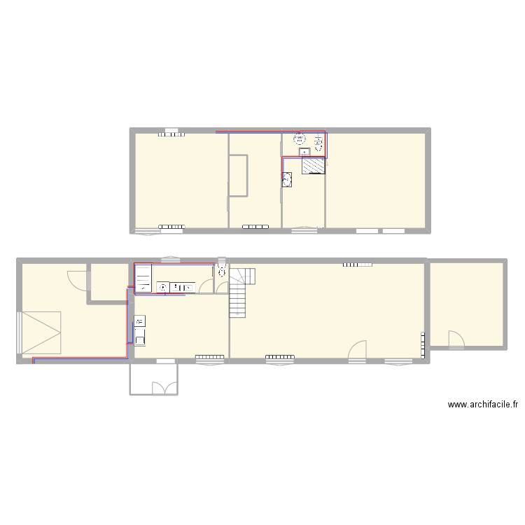 maison1. Plan de 8 pièces et 188 m2