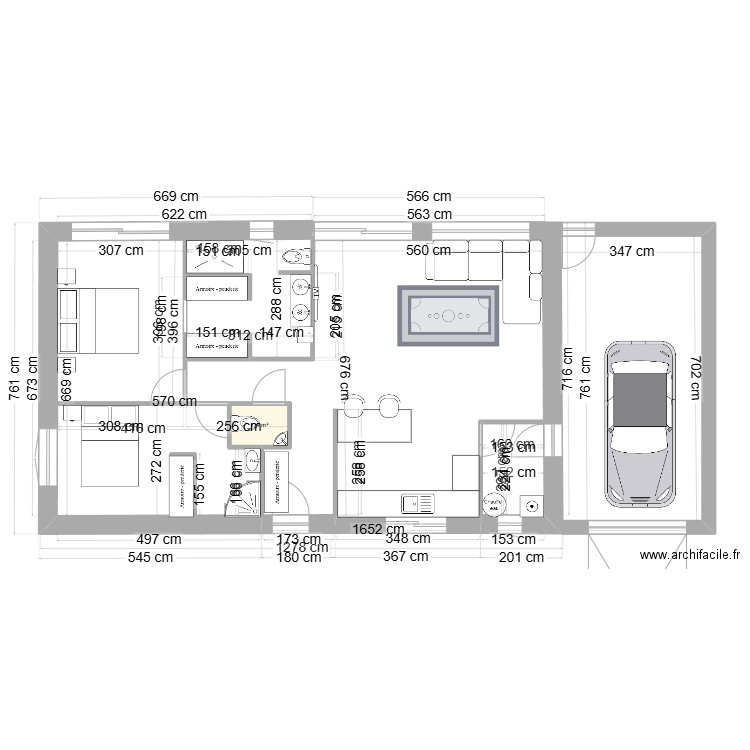 vanessa et sylvain 2. Plan de 1 pièce et 1 m2