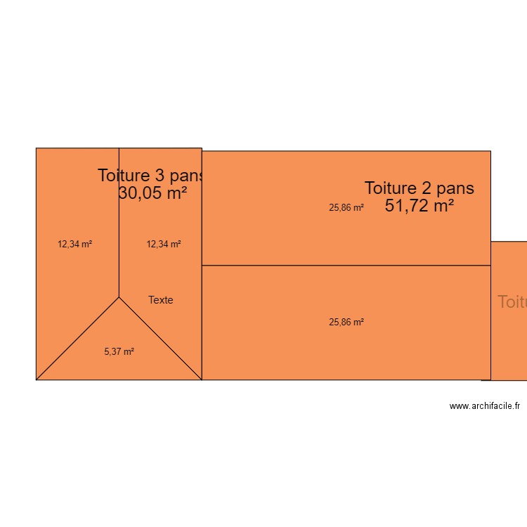 Plan initial Villeneuve. Plan de 5 pièces et 109 m2