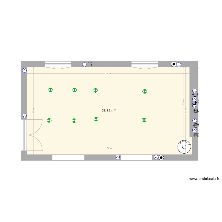 plan_salle_a_manger. Plan de 1 pièce et 29 m2