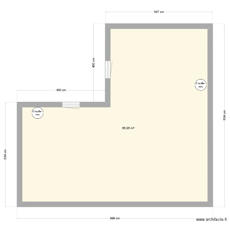 RDC - Local Commercial. Plan de 1 pièce et 66 m2