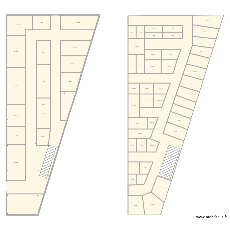 Plans Besançon. Plan de 73 pièces et 725 m2