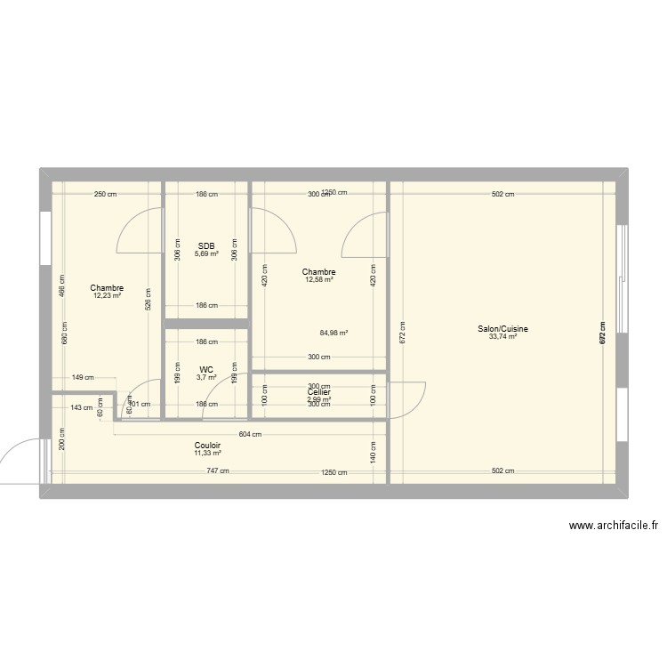 Projet jardin. Plan de 8 pièces et 167 m2