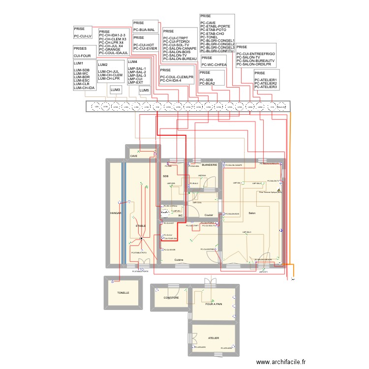 FONTRAzz. Plan de 26 pièces et 233 m2