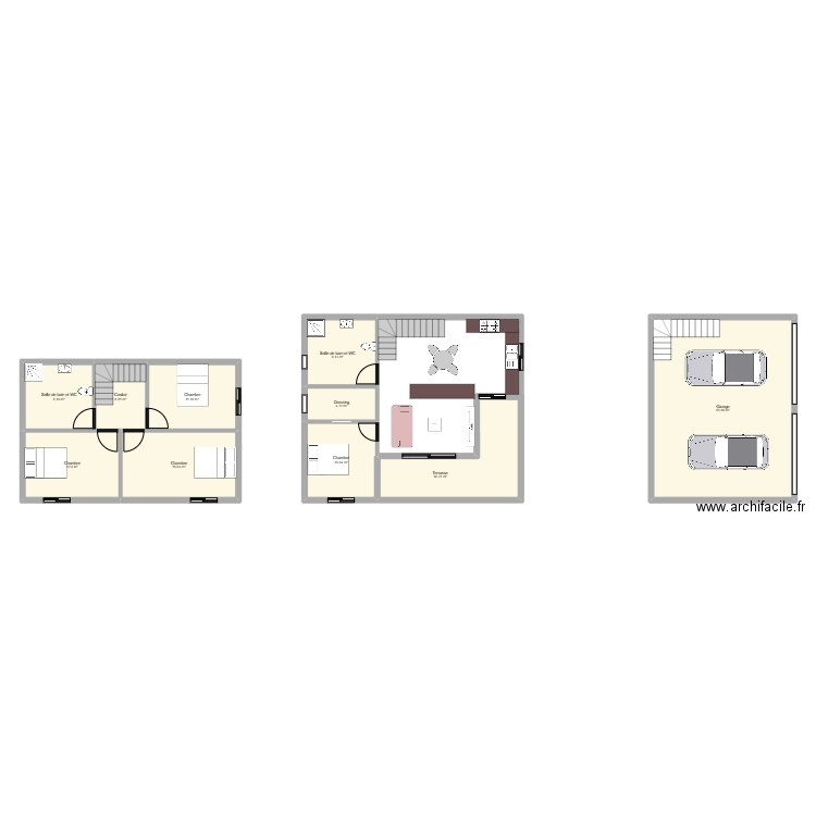 projet de maison. Plan de 10 pièces et 148 m2