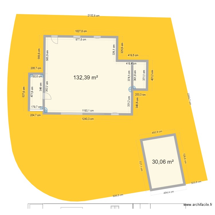 maison entier. Plan de 2 pièces et 162 m2