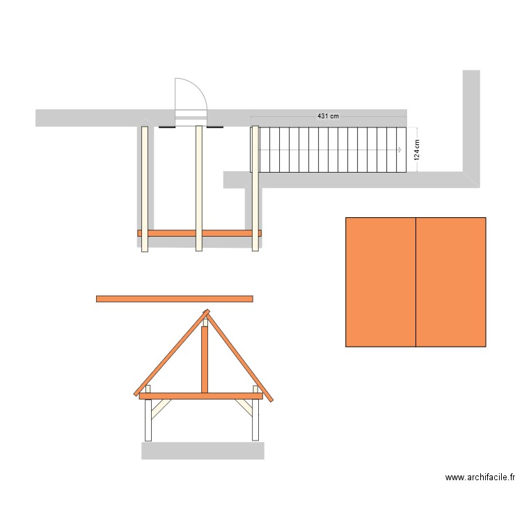 toiture terrasse. Plan de 0 pièce et 0 m2