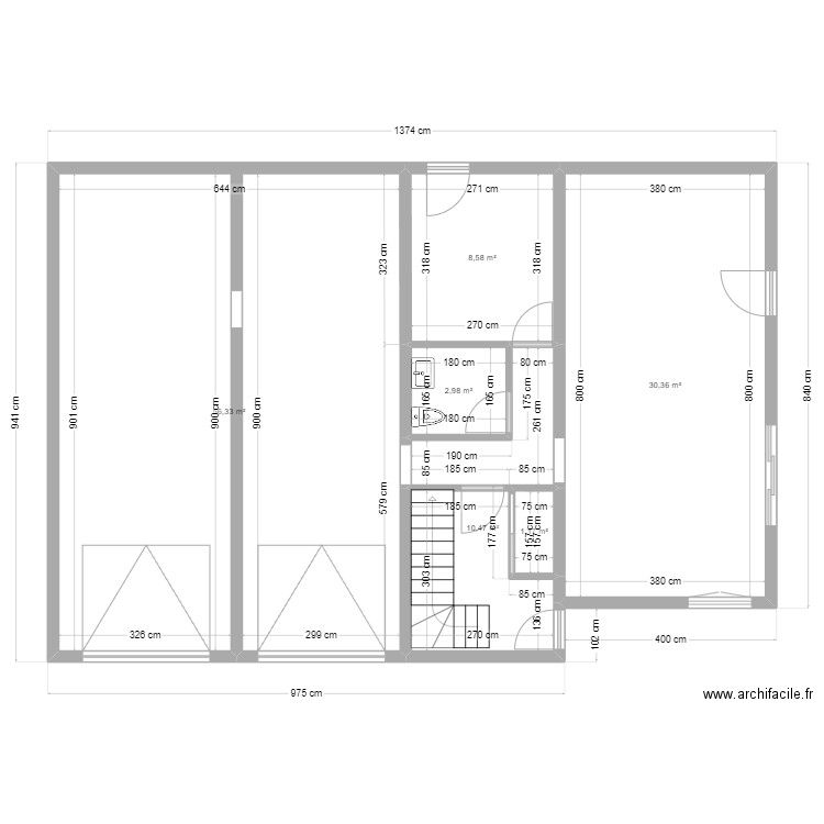 plan_st_esteve2. Plan de 6 pièces et 110 m2