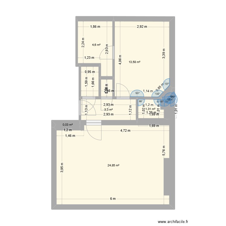 OV FORTIN - Dautancourt. Plan de 6 pièces et 48 m2