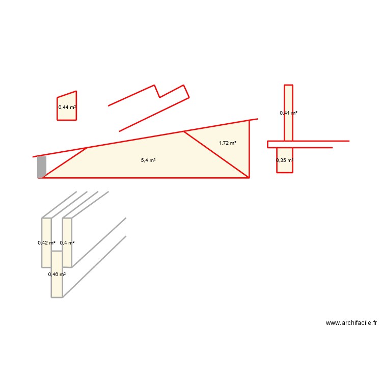 coller. Plan de 8 pièces et 10 m2