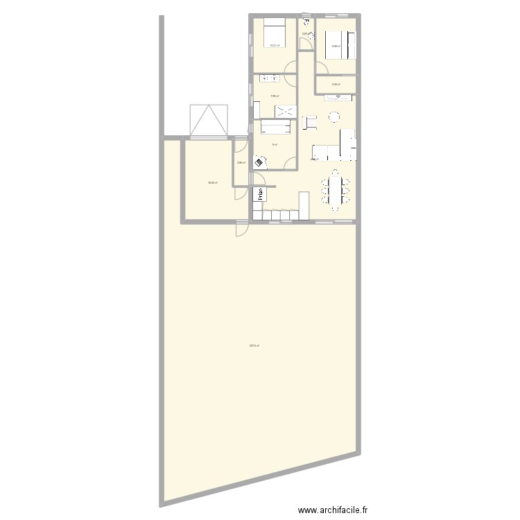 Maison . Plan de 10 pièces et 313 m2