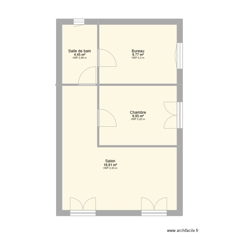 FERNANDEZ Caroline. Plan de 4 pièces et 44 m2