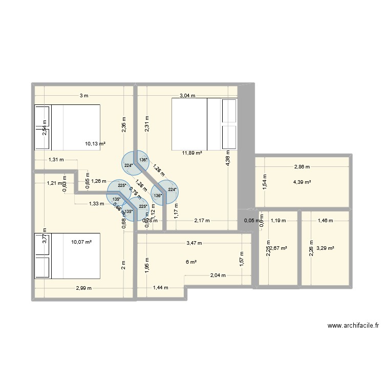 Maison - 1er étage04. Plan de 8 pièces et 48 m2