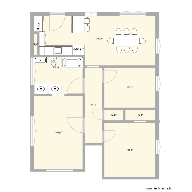 FY Origine 2. Plan de 9 pièces et 91 m2