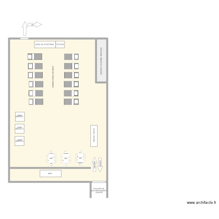 COLRUYT WILGENVELD. Plan de 2 pièces et 166 m2