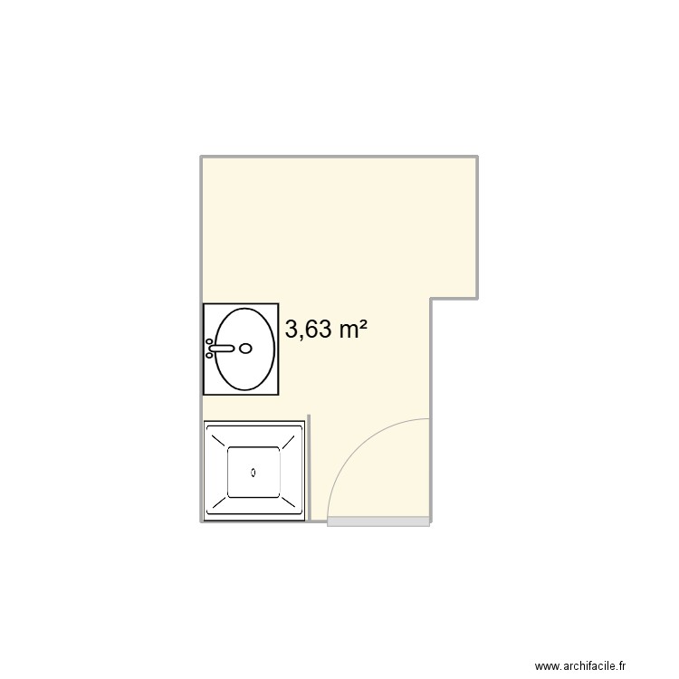 M. PHILOPHE. Plan de 1 pièce et 4 m2