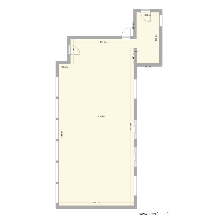 loeon bollée 1. Plan de 1 pièce et 117 m2