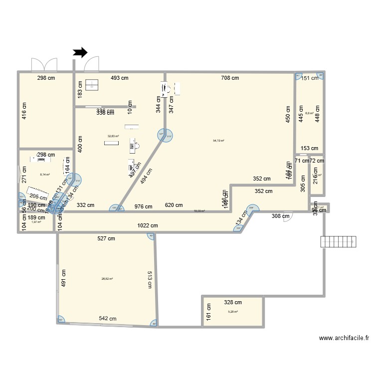 fjr. Plan de 12 pièces et 171 m2