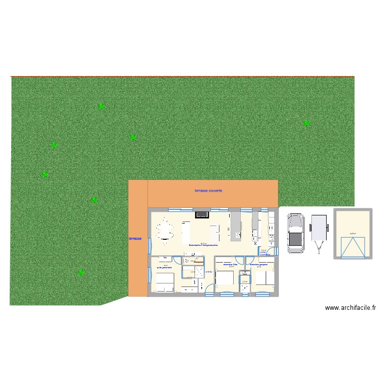 plan de base . Plan de 9 pièces et 119 m2