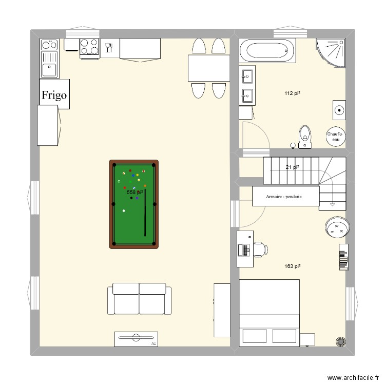 math . Plan de 4 pièces et 79 m2