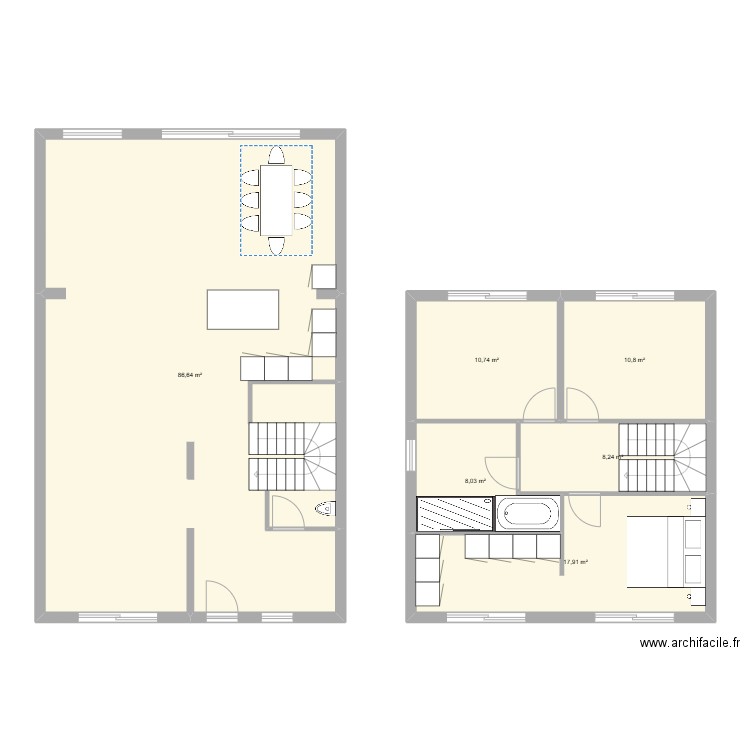 Maison2025. Plan de 8 pièces et 172 m2