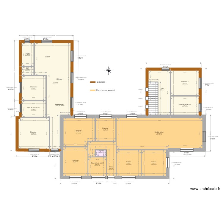 ML24018329 RISSER. Plan de 19 pièces et 210 m2