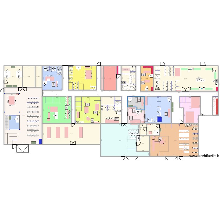 New Plan FAB DBT. Plan de 26 pièces et 1114 m2