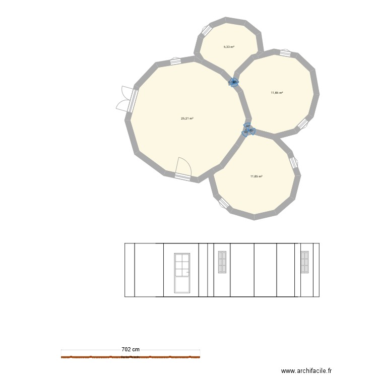 ECO DOME 3 P. Plan de 6 pièces et 54 m2