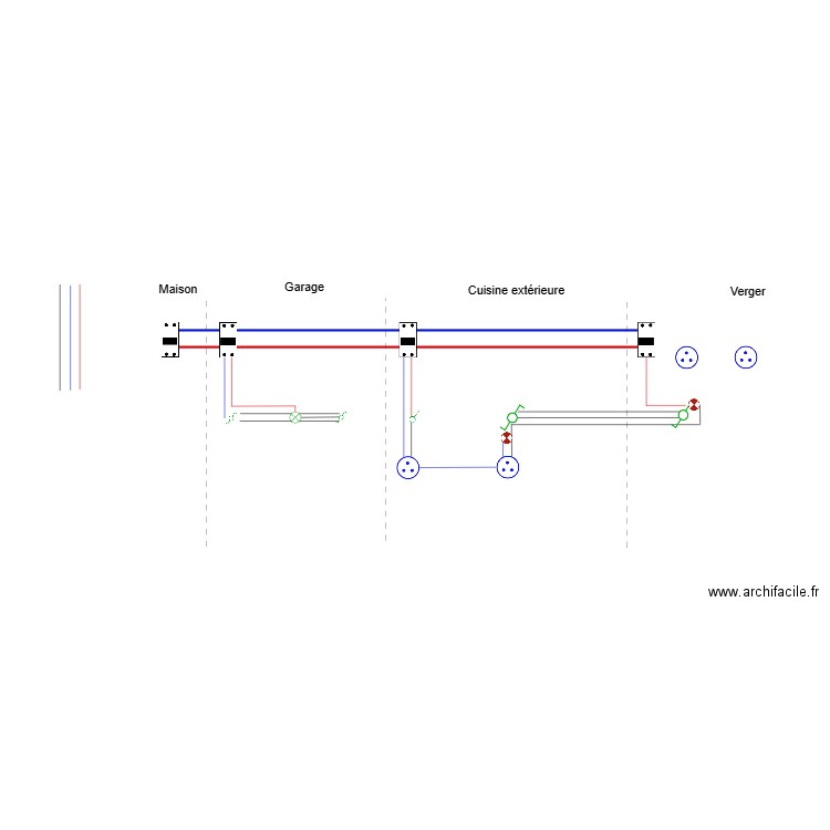 Electricité Verger 01. Plan de 0 pièce et 0 m2