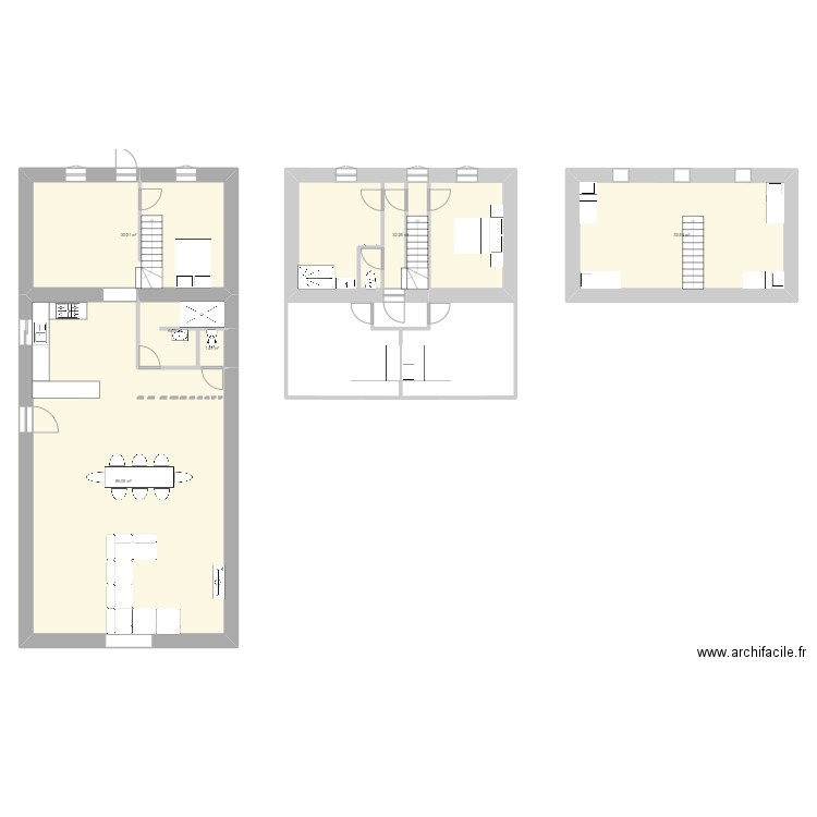 Jean 3. Plan de 6 pièces et 189 m2