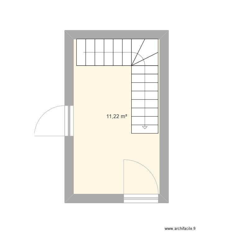 MARSEILLAN ENTREE VIDE. Plan de 1 pièce et 11 m2