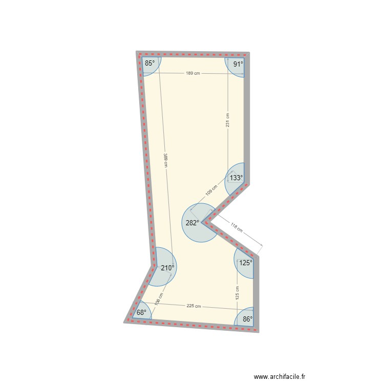 Wagner. Plan de 1 pièce et 8 m2