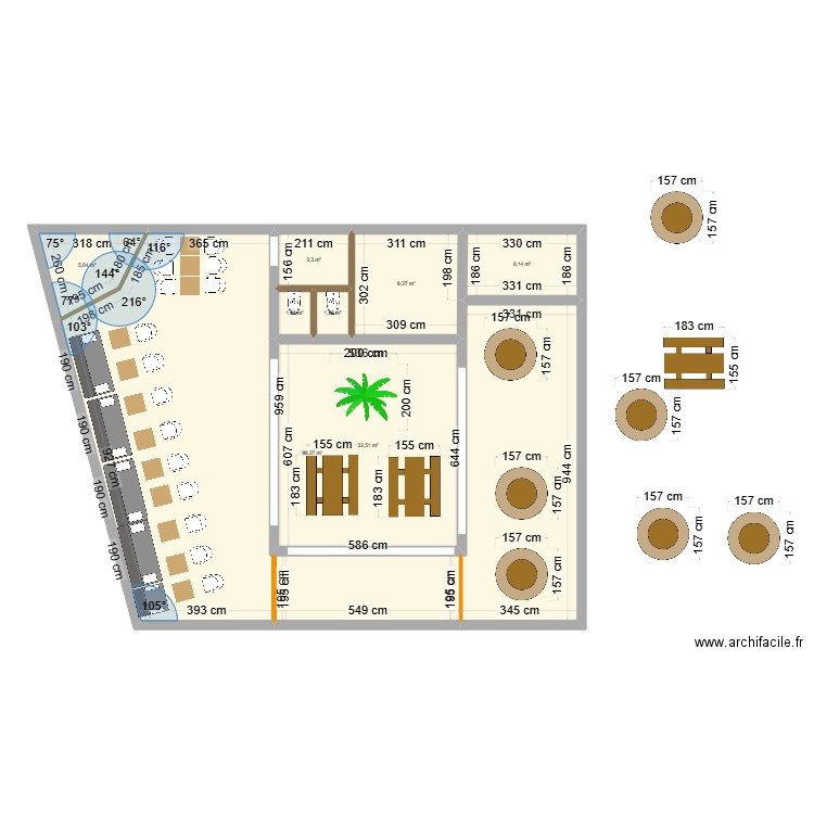 chartreuse 5. Plan de 8 pièces et 158 m2