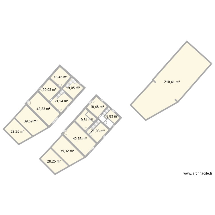 Montailleur projet. Plan de 15 pièces et 578 m2