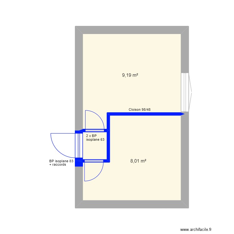 FR RUYTER. Plan de 6 pièces et 36 m2