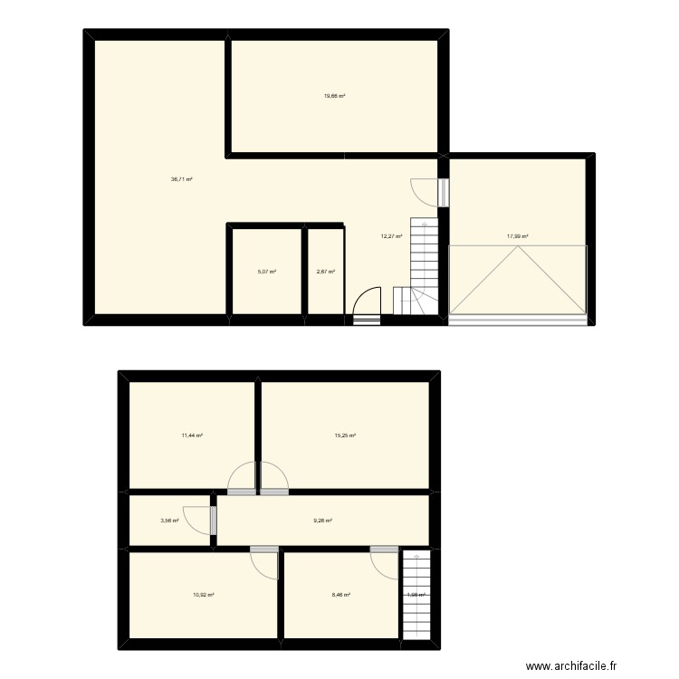 Maison ZK 2. Plan de 13 pièces et 155 m2